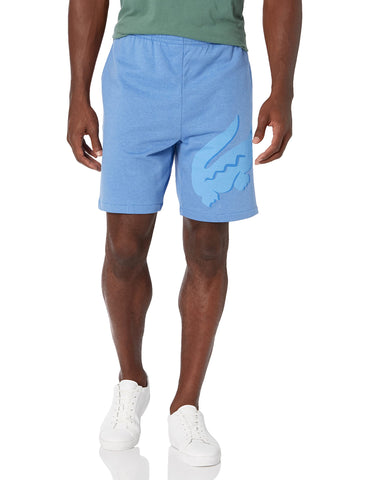 Lacoste Mens Summer Croc Fleece Shorts, Heather Air, Small US