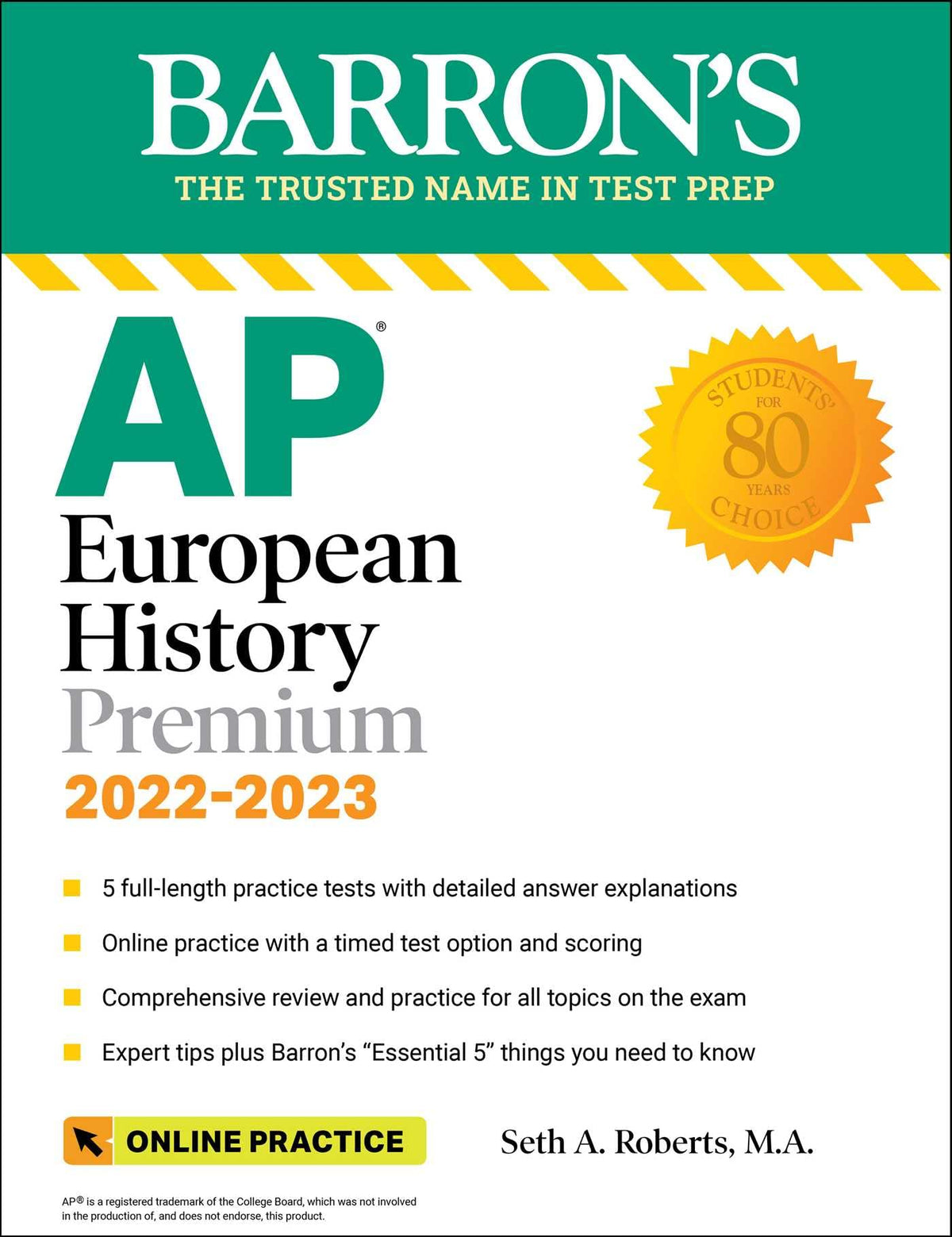 Barron's Ap European History: Premium 2022-2023: With Online Practice (Barron's Ap Test Prep)