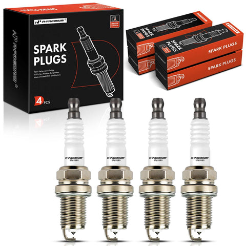 A-Premium Iridium Platinum Spark Plugs Compatible with Honda Civic 2006-2011, S2000 2000-2009 & Acura Integra 2001, CSX 2007-2010, RSX 2002-2006, 1.8L 2.0L, Pack of 4