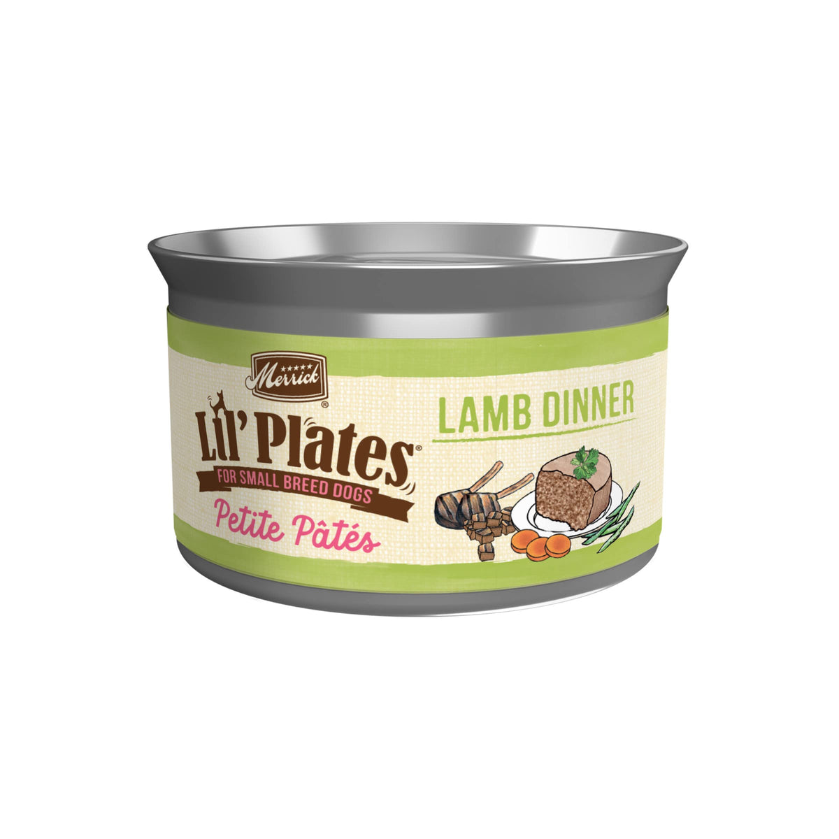 Merrick LilÃƒÆ’Ã†â€™Ãƒâ€šÃ‚Â¢ÃƒÆ’Ã‚Â¢ÃƒÂ¢Ã¢â€šÂ¬Ã…Â¡Ãƒâ€šÃ‚Â¬ÃƒÆ’Ã‚Â¢ÃƒÂ¢Ã¢â€šÂ¬Ã…Â¾Ãƒâ€šÃ‚Â¢ Plates Petite Pates Premium Grain Free Wet Dog Food, Natural and Soft Small Dog Food, Lamb Dinner - (24) 3 oz. Cans