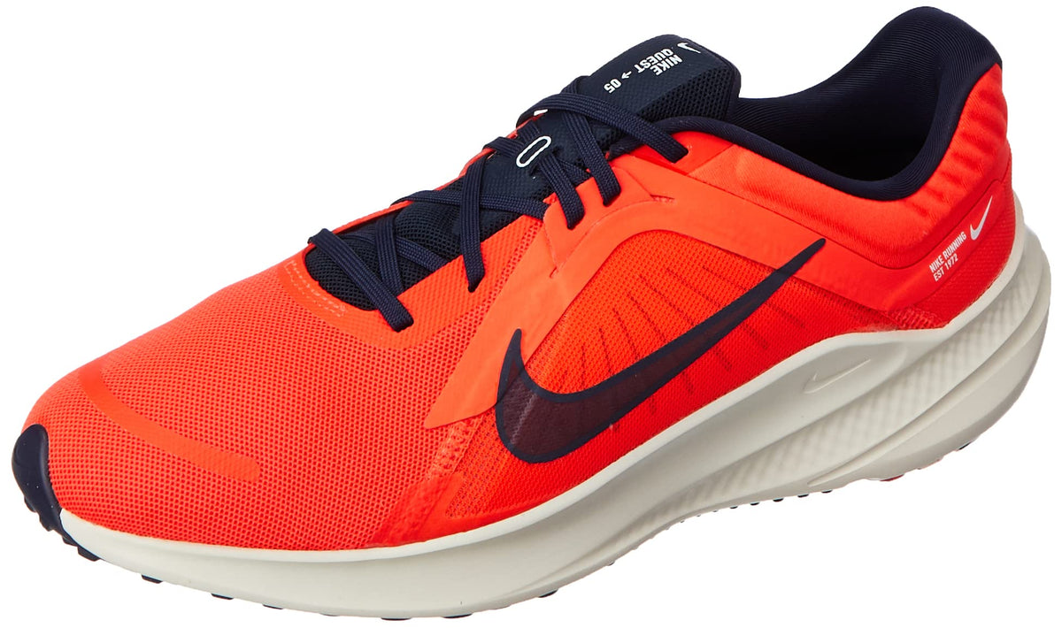 Nike Men's Quest 5 Running Shoe, Bright Crimson/Obsidian, 11