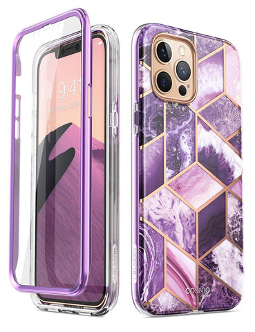 i-Blason Cosmo Series Case for iPhone 12 Pro Max 6.7 inch (2020 Release), Slim Full-Body Stylish Protective Case with Built-in Screen Protector, 6.7'' (Ameth)