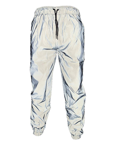 NewL Reflective Trousers Men Running Dance Cycling Fluorescent Pants (L) Grey