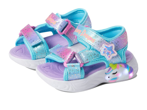 Skechers Kids Kids Unicorn Dreams Sandal-MAJES Sneaker, Purple/Multi, 6 US Unisex Toddler
