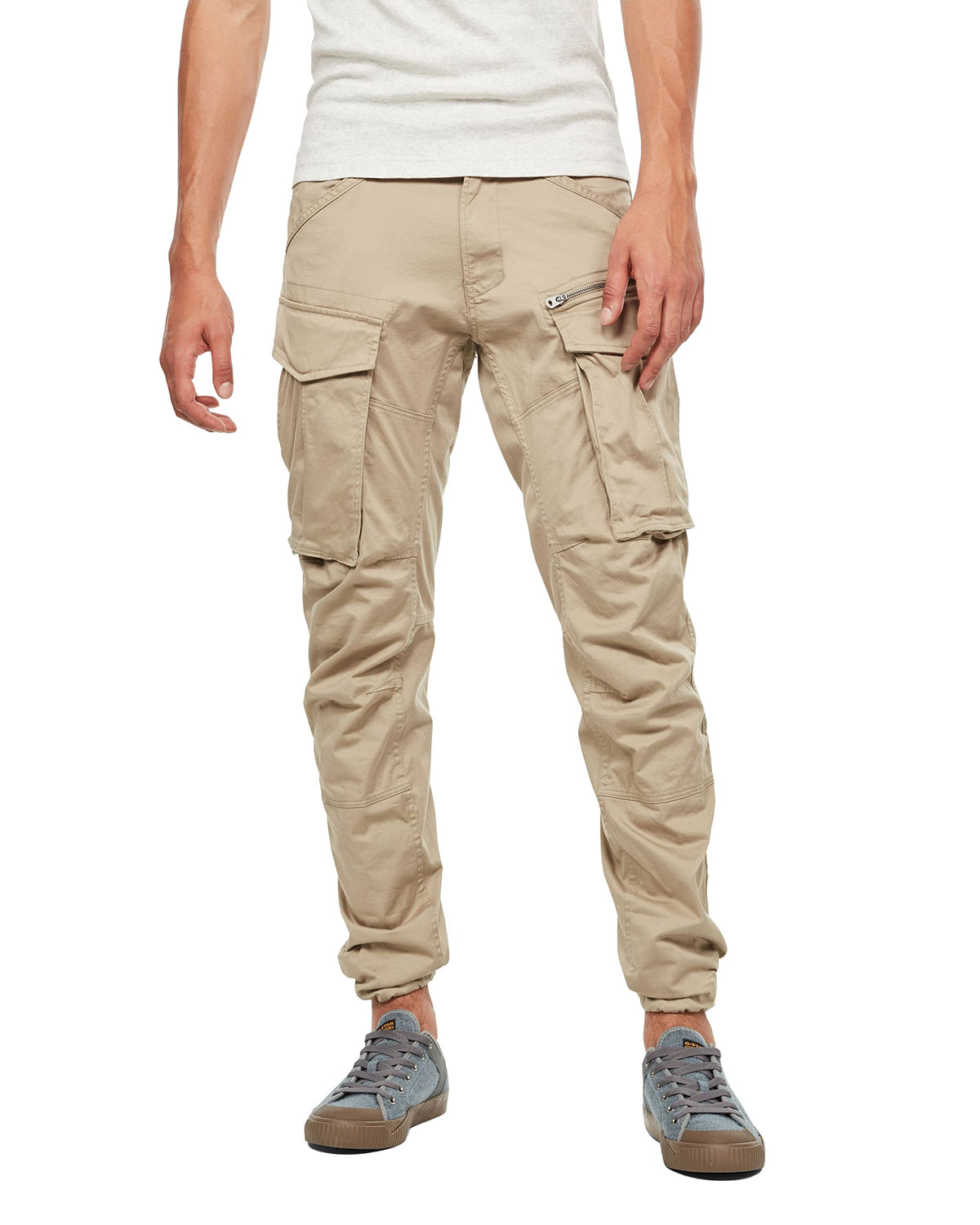 G-STAR Men's Rovic Zip 3D Regular Tapered Pants, Beige (Dune D02190-5126-239), 36W / 32L