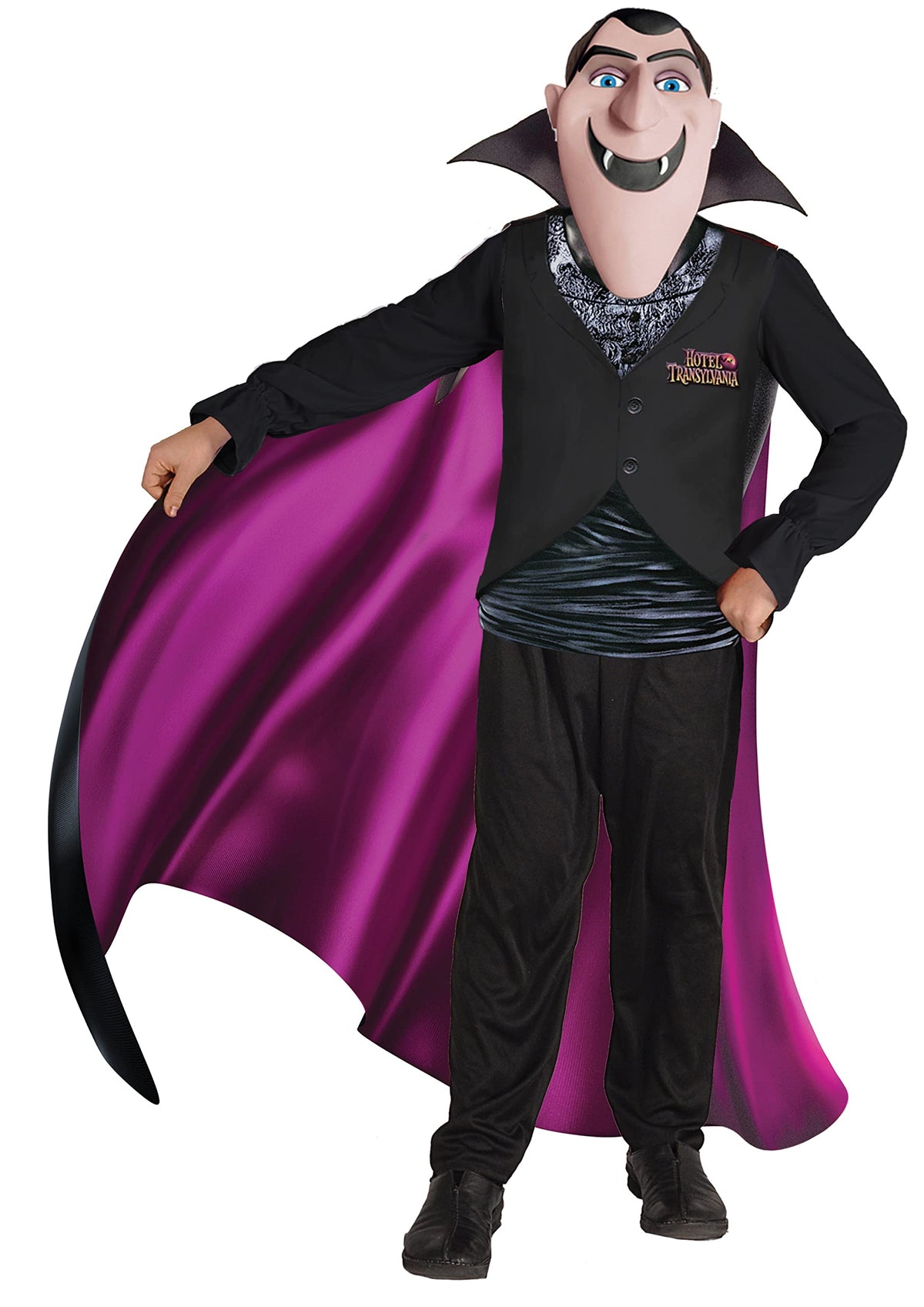 Vampire Costume for Kids: Complete Hotel Transylvania Count Drac Outfit with Mask - Ideal Boys' Vampire Dress-up, Spooky Fun! - Size 8-10 years