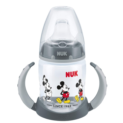 NUK Disney First Choice+ Bottle | 6-18 Months | Silicone Nipple | Anti-Colic Valve | BPA Free | 150ml | Mickey Mouse