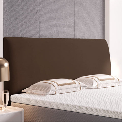 GYHH Bed Headboard Cover,Stretch Elastic Velvet Backrest 360° All-inclusive Universal Headboard Slipcover Protector Dustproof Bed Head Cover for Bedroom (Dark Coffee,180-200cm (70-78in))