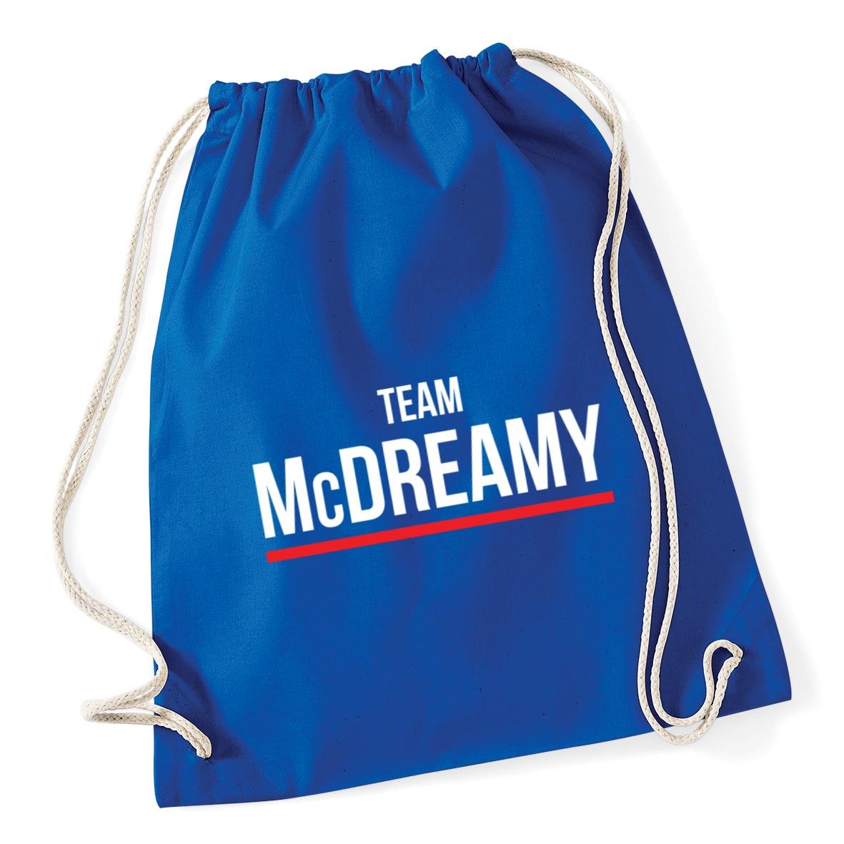 Hippowarehouse Team McDreamy Drawstring Cotton School Gym Bag 37cm x 46cm, 12 litres