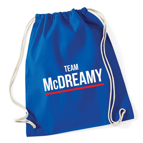Hippowarehouse Team McDreamy Drawstring Cotton School Gym Bag 37cm x 46cm, 12 litres