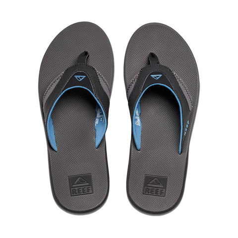 Reef Men's Sandals, Fanning, Grey/Light Blue, 14