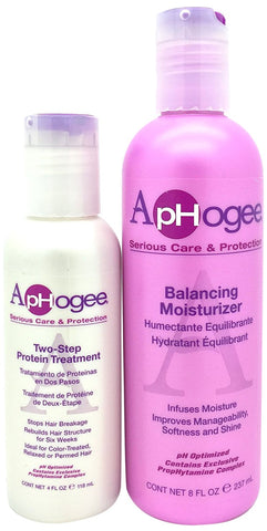 Aphogee Balancing Moisturizer 237 ml and Two Step Protein Treatment Kit 118 ml