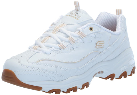 Skechers Women's D'Lites-Good Neutral Sneaker, White, 7.5