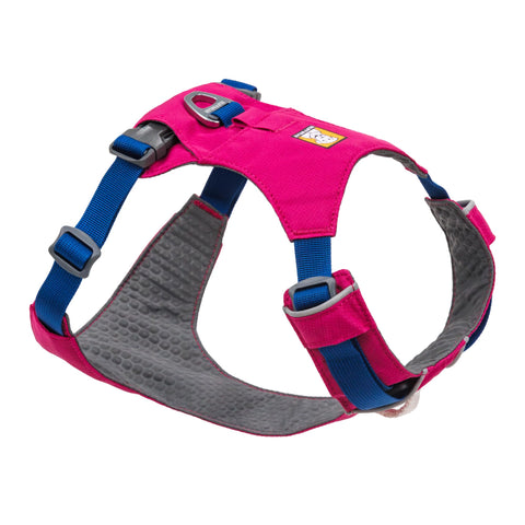 RUFFWEAR Hi & Light Harness, XXX Small Reflective Y Shaped Dog Harness, Lightweight Adjustable & Padded No Pull Harness for Dogs, Quick Release & 2 Lead Attachments, Size XXXS, Alpenglow Pink