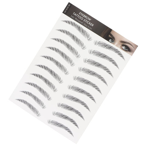 Eyebrow Sticker, Long Lasting Eyebrow Transfers Sticker Household Portable Women Eyebrow Tattoo Sticker Temporary Brow Tattoo Peel Off Grooming Shaping Eyebrow Sticker for Women and Girls(BLACK-03)
