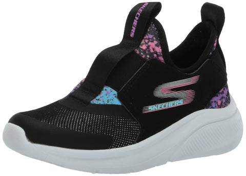 Skechers Kids Girls Skech Fast 2.0 Sneaker, Black/Multi, 12.5 Little Kid