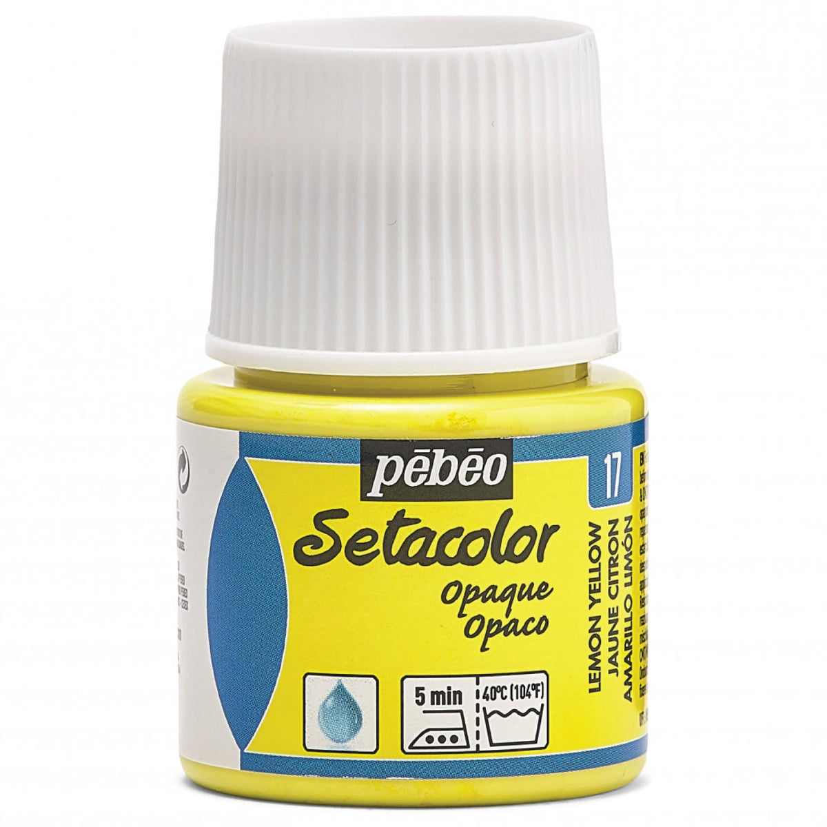 Pebeo Setacolor Opaque Fabric Paint 45-Milliliter Bottle, Lemon Yellow