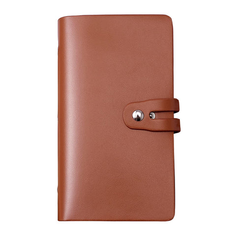 RFID Credit Card Holder, Leather Business Card Organizer with 96 Card Slots, Credit Card Case for Managing Your Different Cards and Important Documents to Prevent Loss or Damage (Bright Orange)