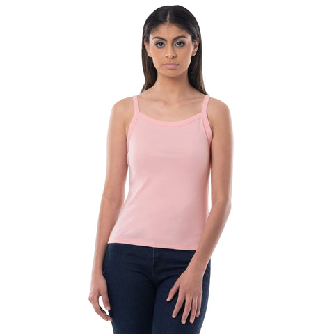 Lee Women's Slim-fit Thin Strap Tank, Coral Blush, Medium