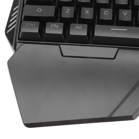 CCYLEZ G7 RGB Backlight Ergonomic One Handed Keyboard for Win35 Keys One Handed Gaming Keyboard for OS for Android Portable Mini Keyboard for Home Travel Office