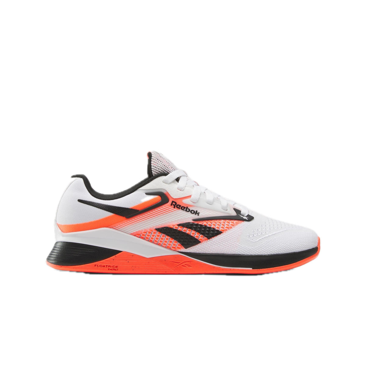 Reebok Women's Nano X4 Sneaker, Footwear White/Black/Orange Flare, 7.5