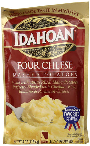 Idahoan Four Cheese Mashed Potatoes 4 Oz. (3 Pack)