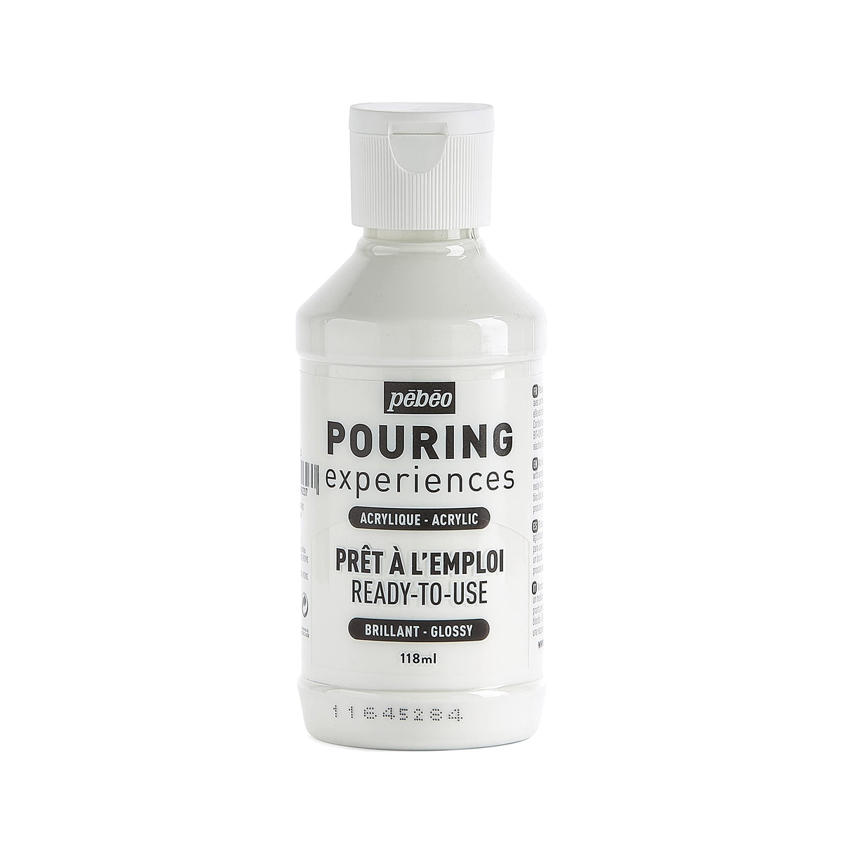 Pebeo PÃ©bÃ©o-Pouring Experiences-Ready-to-Use Premixed Acrylic Ideal for Fluid Art White-118 ml Paint, 4 Fl Oz (Pack of 1), Titanium White
