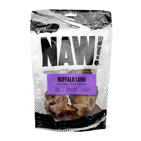 NAW | Buffalo Lung | 130g Pack | Premium Dog Treats | Helps Support Healthy Dental Hygiene | 100% Buffalo | A Leaner Source Of Protein