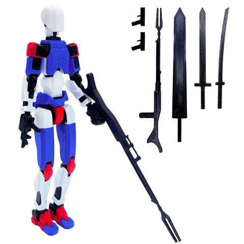 (Assembly Completed) T13 Action Figure Set, 3D Printed Toys Robo 13 Action Figure,Dummy 13 Titan 13 Action Figure (GUMDAM)