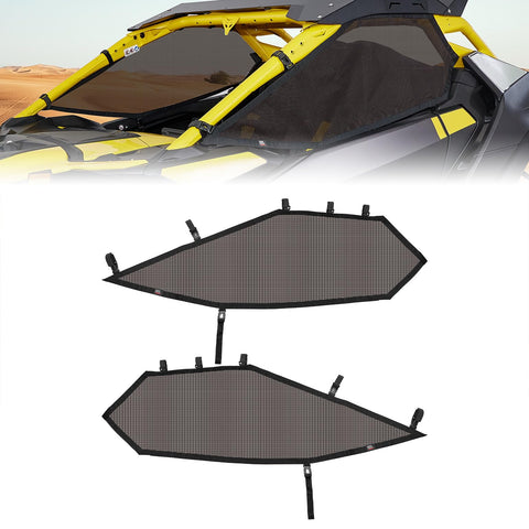 KEMIMOTO Window Nets Compatible with Can-Am Maverick R 2024+, Upper Wind Nets Door Nets Replace OEM 715007376, Set of 2