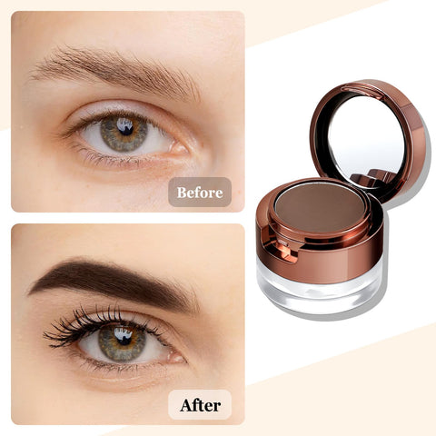 Boobeen Eyebrow Duo Kit - Eyebrow Gel and Powder, Shapes, Defines, Fills Brows for Naturally Looking Color All Day, Water Resistant