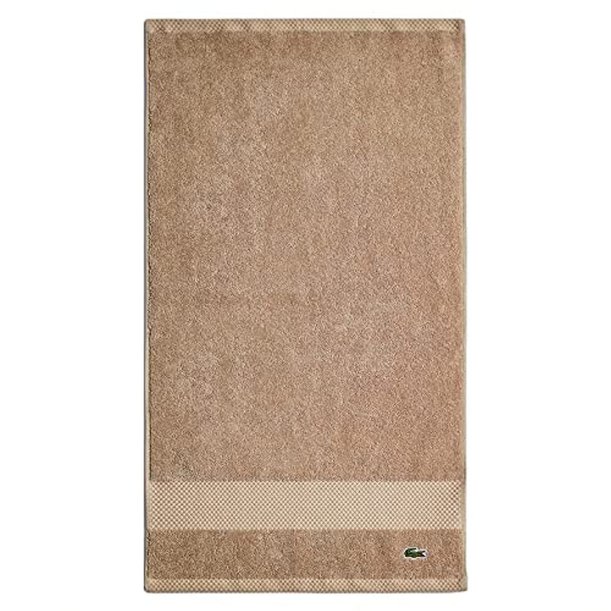 Lacoste Heritage Supima Cotton Hand Towel, Sand, 16" x 30"
