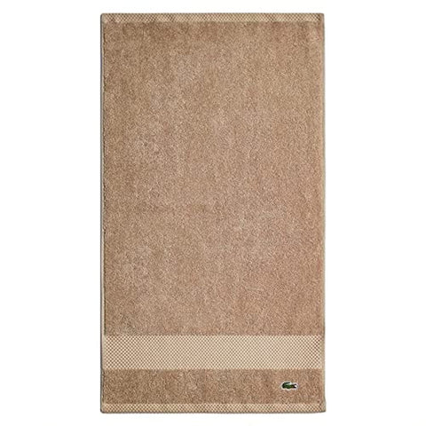 Lacoste Heritage Supima Cotton Hand Towel, Sand, 16" x 30"