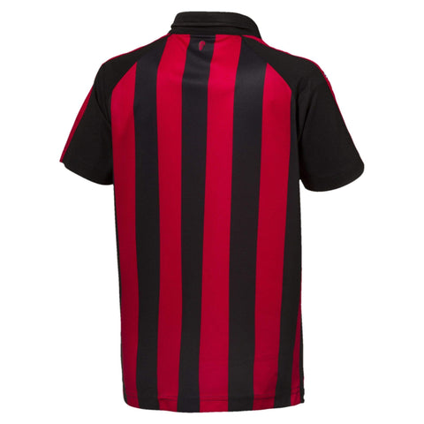 PUMA AC Milan HOME Replica SS KIDS with Sponsor Logo T-Shirt - Tango Red/Black, Size 152