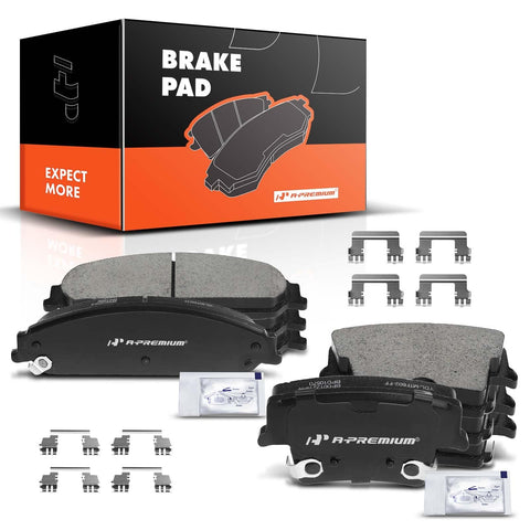 A-Premium Front & Rear Ceramic Disc Brake Pads Set Compatible with Select Chrysler and Dodge Models - 300 2005-2020, Avenger 2014, Challenger 2009-2000, Charger 2006-2020, Magnum 2005-2008