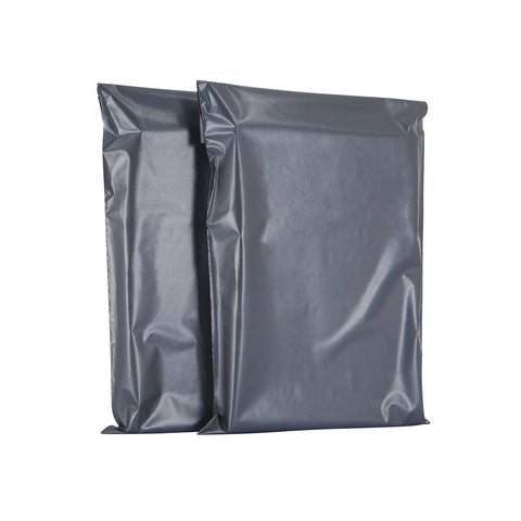 AKAR 9 x 12 Inch Grey Mailing Bags postage bags large- 25 Pack of Strong Polythene Posting Mail Bags with Aluminium Adhesive Strip - 55 Microns - Easy Seal, A4 23 x 30cm - For Non-Fragile Items