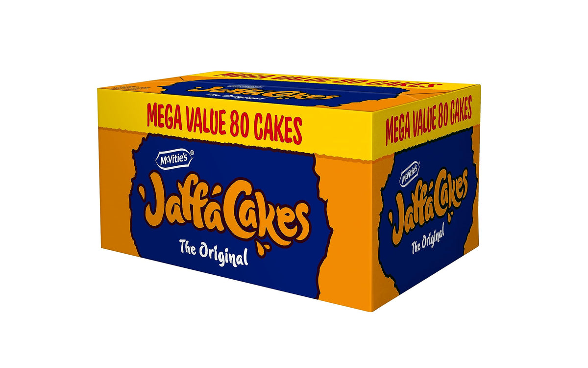 McVities Jaffa Cakes Mega Box Value Pack 80 Count (4 Packs of 20 Cakes)