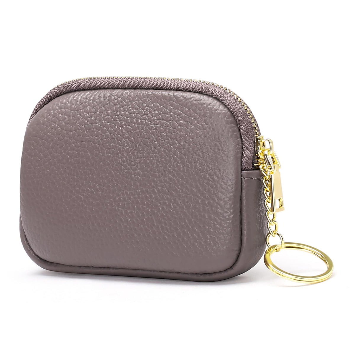 SENDEFN Mini Coin Purse Soft Leather Small Coin Pouch Purses Women Zipper Pocket with Key Ring