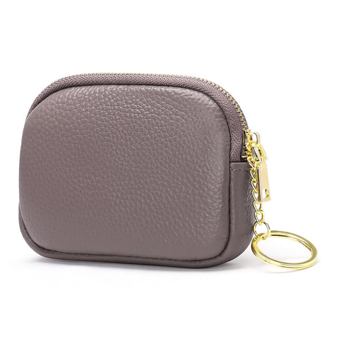 SENDEFN Mini Coin Purse Soft Leather Small Coin Pouch Purses Women Zipper Pocket with Key Ring