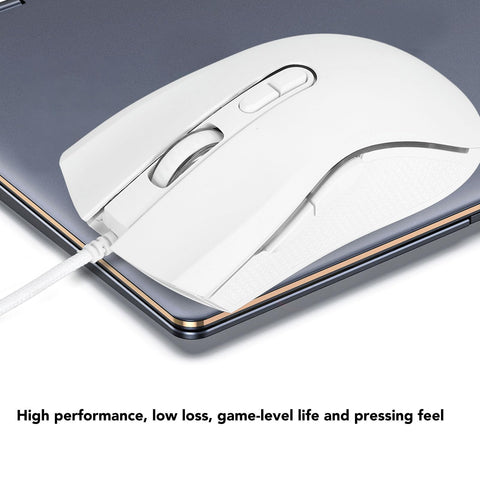 ciciglow Adjustable DPI Gaming Mouse with Flexible Buttons, Colorful Backlit, Wired USB Optical Computer Mouse for Gamers