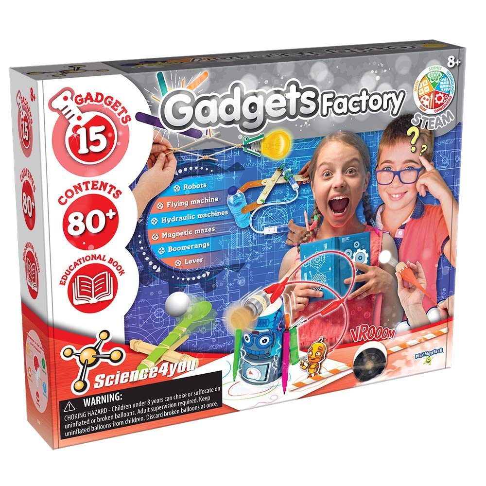 PlayMonster Science4you - Gadgets Factory - Create 15 Exciting Gadgets - Fun, Education Activity for Kids Ages 8+