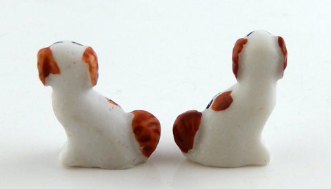Melody Jane Dolls Houses House Miniature Ornament Fireplace Accessory Pair of Staffordshire Dogs Br