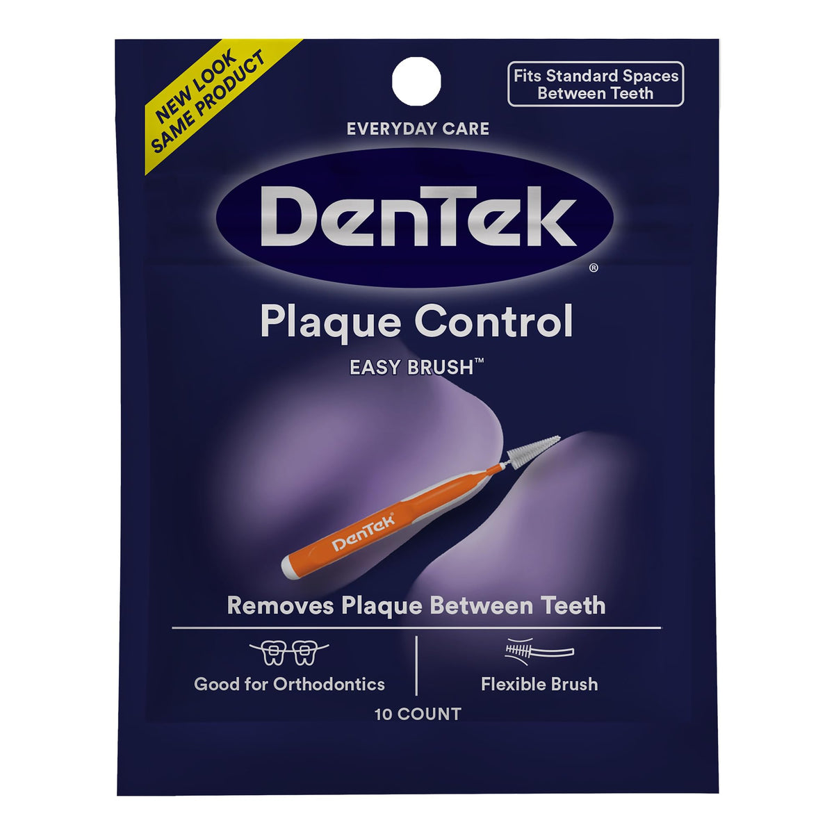 DenTek Easy Brush Interdental Cleaners | Brushes Between Teeth | Standard | Mint Flavor | 10 Count