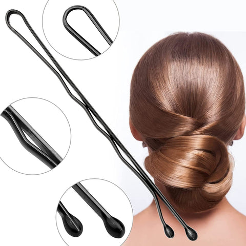 AnAsh Hair Pins 60 Pcs, Bobby Pins for Women, Hair Grips for Thick, Thin, Wavy, Curly, Long and Short Hair, Perfect for daily Wearing, Casual, Party, Travel, & Weddings (Black)