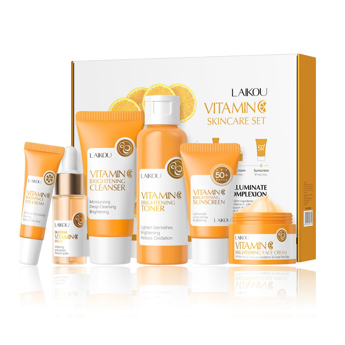 Skincare Gifts Set for Teenage Girls - Vitamin C Skin Care Sets & kits - Anti-Aging Gift Sets for Women,Pamper Gifts for Her,Facial Kits,Cleanser Toner Moisturiser set(6PCS)