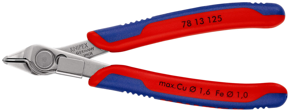 Knipex 78 13 125 Electronics Cutter "Super-Knips" 4,92" with opening spring