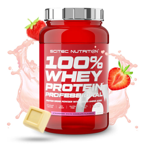Scitec Nutrition 100% Whey Professional Protein Powder - 920g, Strawberry White Chocolate, 108171