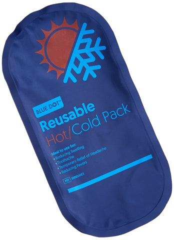 bluedot Reusable Hot Cold Pack,26 x 13.5 cm, Blue