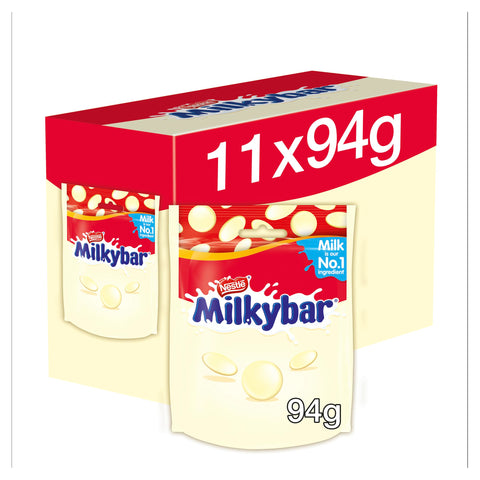 Milkybar White Chocolate Giant Buttons Sharings Bags, 11 x 94 g