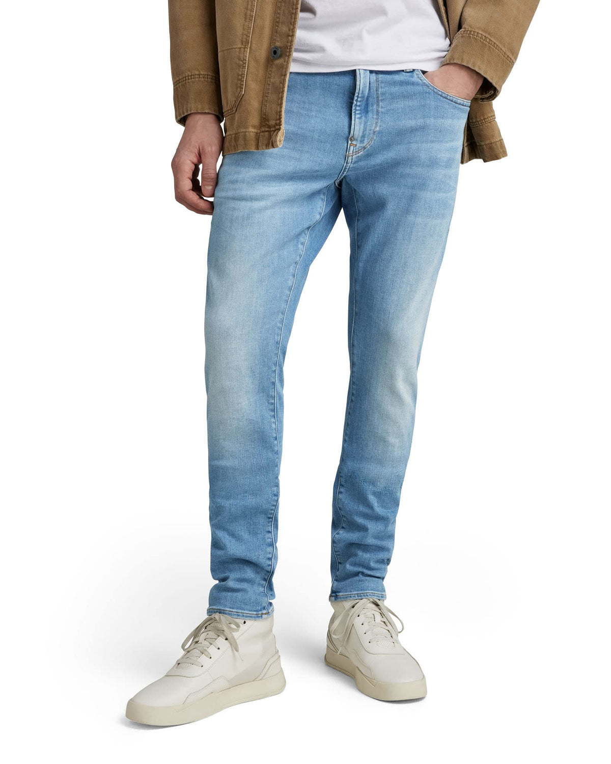 G-Star Raw Men's Revend Skinny Fit Jeans, Light Indigo Aged, 33W x 34L